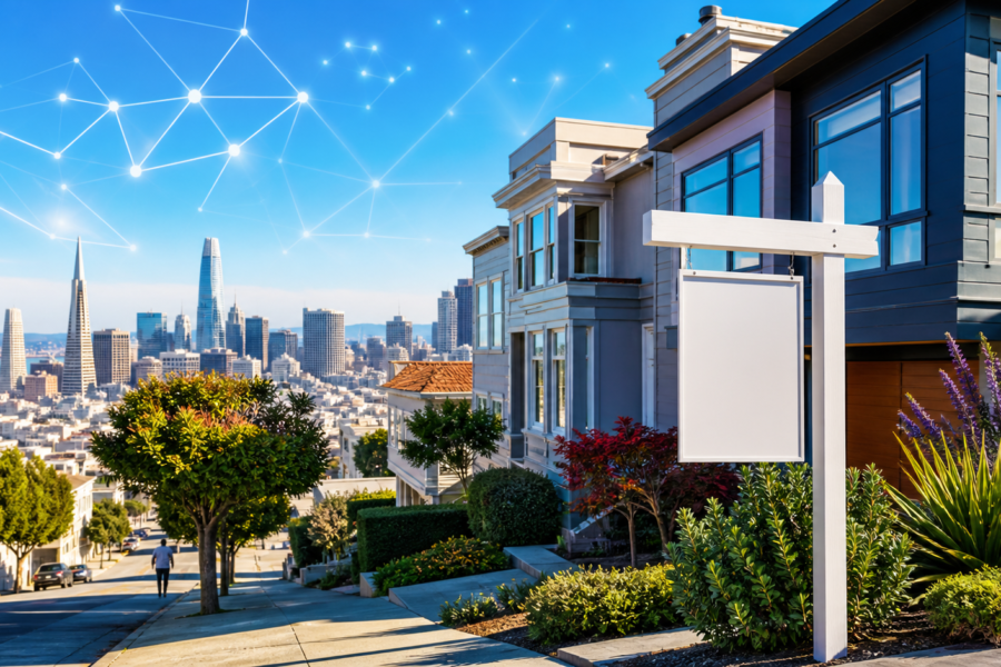 AI và nhà ở San Francisco. Chỉ mang tính minh họa