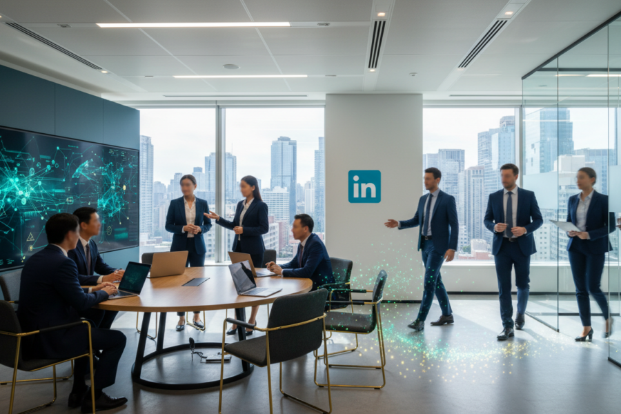 LinkedIn thử tính năng báo cáo AI. Chỉ mang tính minh họa
