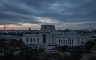 Toàn cảnh khu chính phủ Washington DC, nơi đặt trụ sở Cục Dự trữ Liên bang Mỹ định hướng khung lãi suất liên bang. Illus