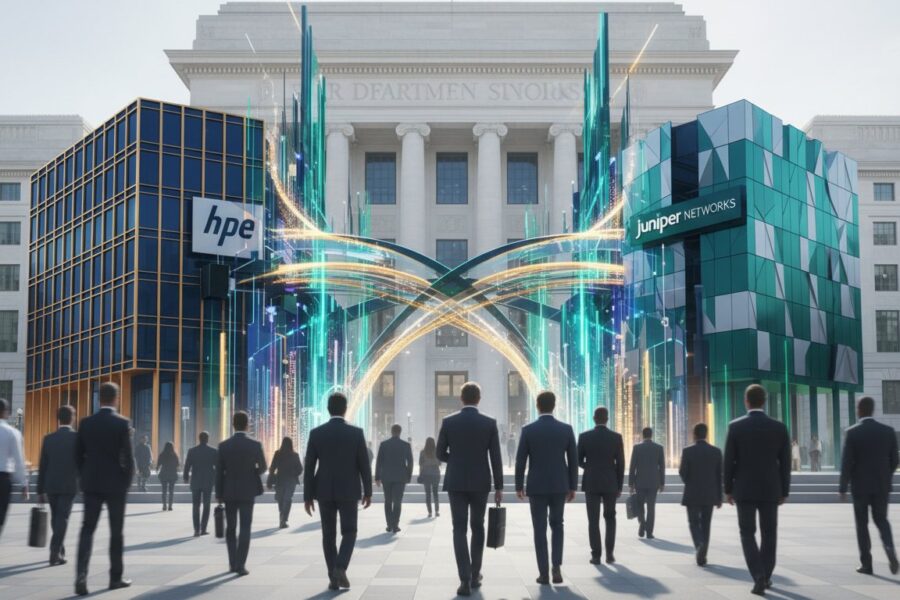 HPE và Juniper Networks. Chỉ mang tính minh họa
