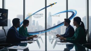 Đầu tư Harvard Management SpaceX. Chỉ mang tính minh họa