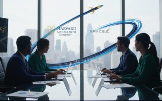 Đầu tư Harvard Management SpaceX. Chỉ mang tính minh họa