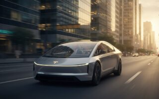 Tesla Robotaxi Cybercab Austin. Chỉ mang tính minh họa