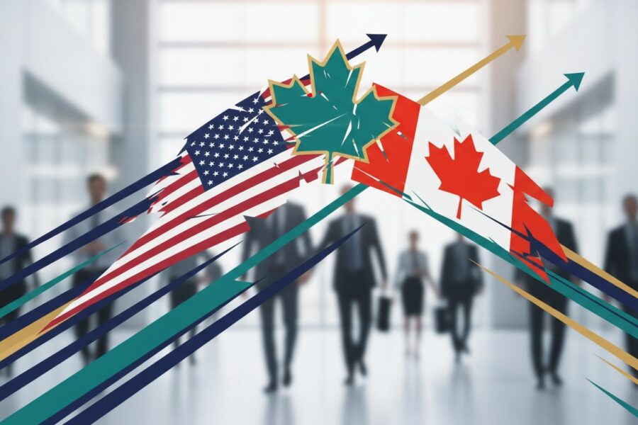 Mỹ áp thuế Canada. Chỉ mang tính minh họa