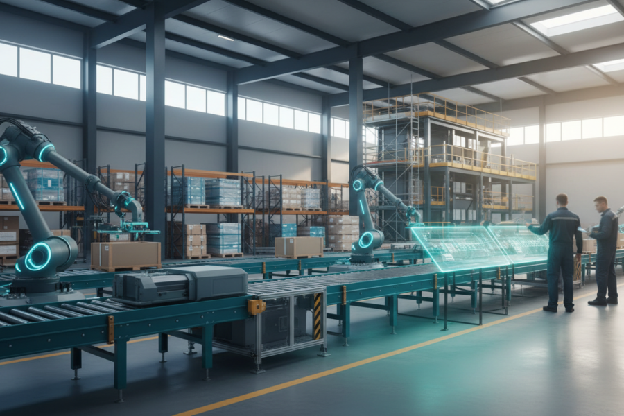 Kho hàng Amazon nâng cấp. Chỉ mang tính minh họa