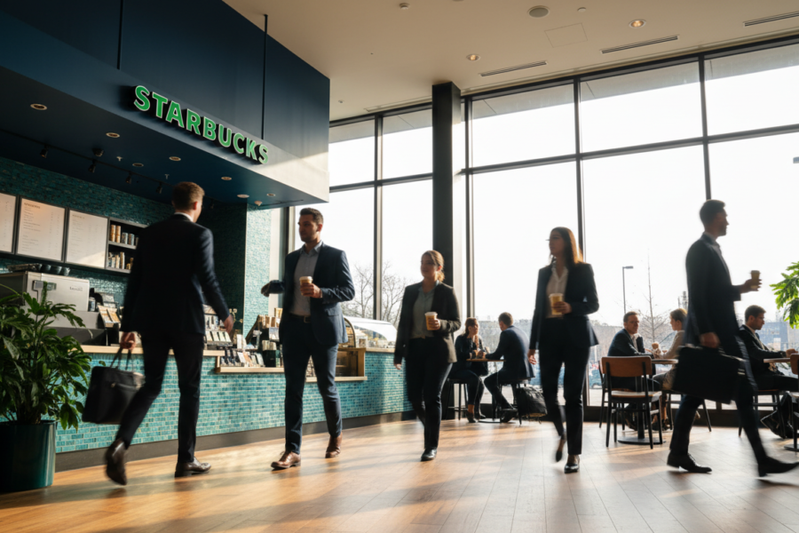 Doanh thu Starbucks. Chỉ mang tính minh họa