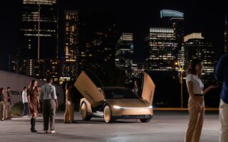 Tesla Cybercab. Chỉ mang tính minh họa