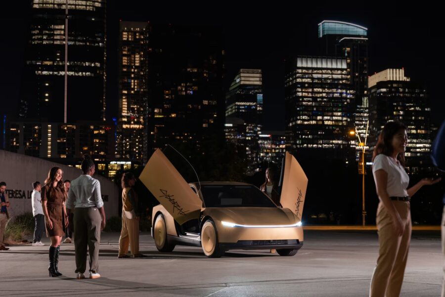 Tesla Cybercab. Chỉ mang tính minh họa