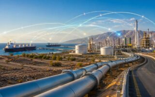 Đường ống dầu Saudi Arabia. Chỉ mang tính minh họa