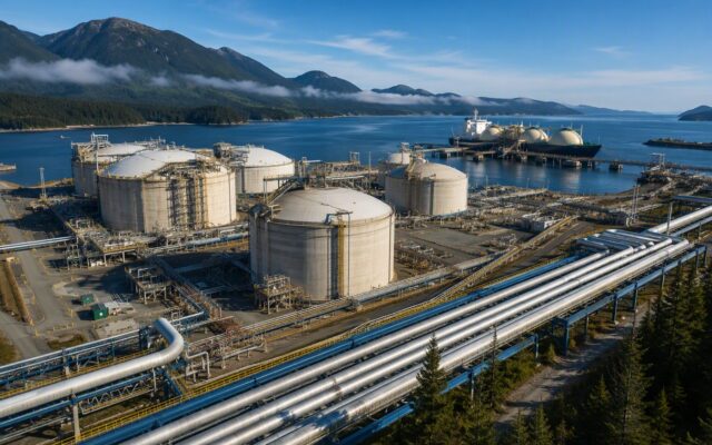 LNG Canada mở rộng công suất. Chỉ mang tính minh họa