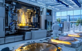 ASML và máy lithography. Chỉ mang tính minh họa