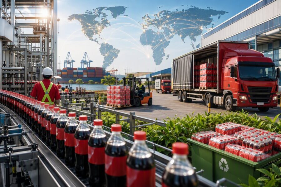 Mô hình Coca-Cola toàn cầu. Chỉ mang tính minh họa